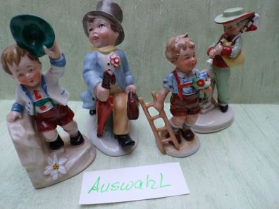 Porzellan Figuren Kinder Jungen Bub Bergsteiger Doktor Dudelsack ... mit Nr