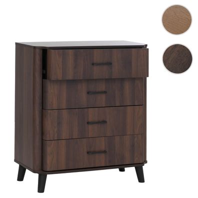 Kommode HWC-P42, Sideboard Schrank Anrichte, 4 Schubladen, MDF 92x80x40cm