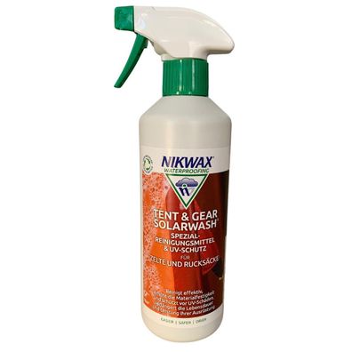 NIKWAX Reiniger und UV-Schutz, Tent & Gear SolarWash Spray-On 500 ml