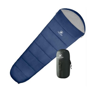 NORDBÄR® Mumienschlafsack 3-Jahreszeiten blau