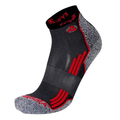 Rywan No Limit Running Socks schwarz-rot 38-40