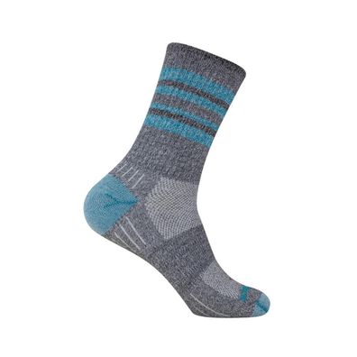 Wrightsock ESCAPE, Crew, Turquoise-Strips S