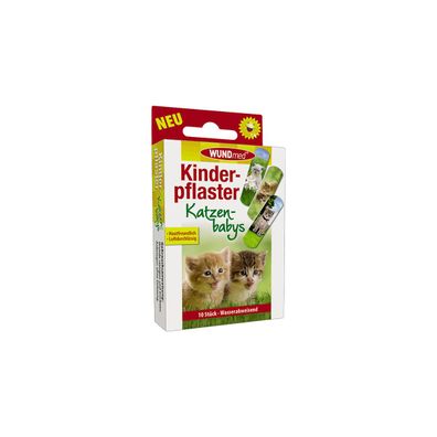 WUNDmed Kinderpflaster Katzenbabys-Motive (Inhalt: 10 Stück)