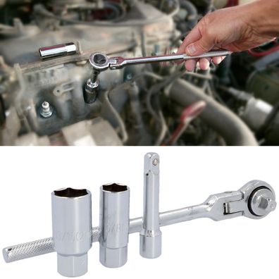 Zündkerzen Werkzeug Set 3/8" 16mm 21mm Steckschlüssel Gelenk Zündkerzenschlüssel