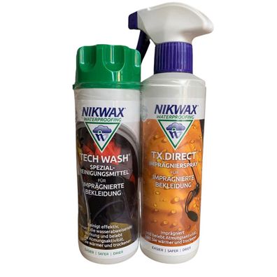 NIKWAX TechWash und TX. Direct Spray-on 2x300ml - Doppelpack