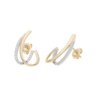 Ohrstecker Gold und Weißgold 585 Brillanten JL10-06-3335 JuwelmaLux