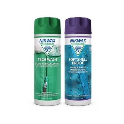 NIKWAX Tech Wash und SoftShell Proof 2x300ml - Doppelpack
