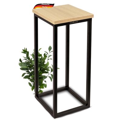 Blumenständer Holz LURI 50 hoch MDF Metallgestell Dekoständer für Blumen