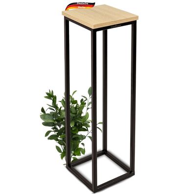 Blumenständer Holz LURI 70 hoch MDF Metallgestell Dekoständer für Blumen