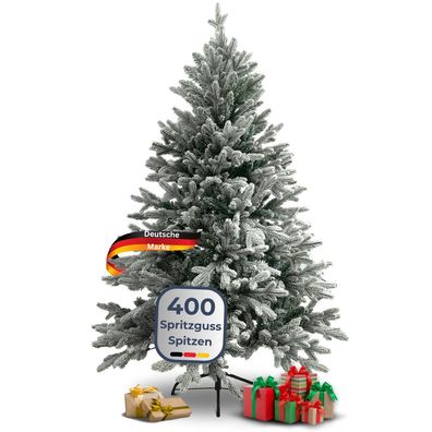Weihnachtsbaum künstlich 160 Schnee [Lichterkette] Nordfichte Spritzguss Tannenbaum