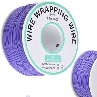 Rosfix Kynar Kabel AWG30 0,25mm Violett – 200m | 300V, 105°C, PVC-Isolierung