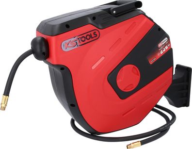 KS TOOLS Automatischer Druckluftschlauch-Aufroller, Ø 10mm x 15m