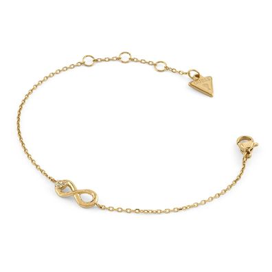 Guess Schmuck Damen-Armband Unendlichkeitszeichen Goldfarben JUBB06048JWYGS