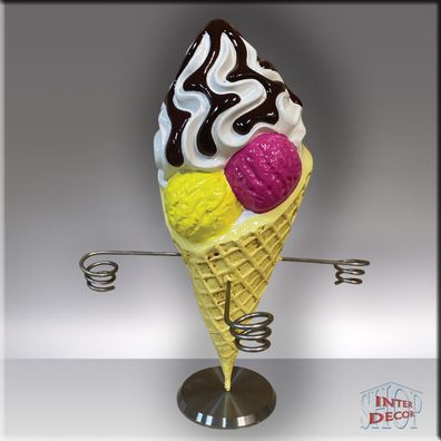 Eiswaffelhalter - Eistüte Deko Eiszauber 40 cm als Thekenaufsteller für Eisdiele