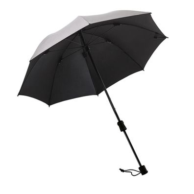 Euroschirm Trekking-Regenschirm Swing handsfree silber (UV-Schutz 50 + )