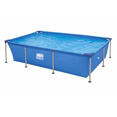 Happy People Stahlrahmenpool 258x179x66cm rechteckig Gartenpool Framepool 77517