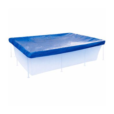 Poolabdeckung für Stahlrahmenpool 258x179cm Schutzplane Poolplane Happy People