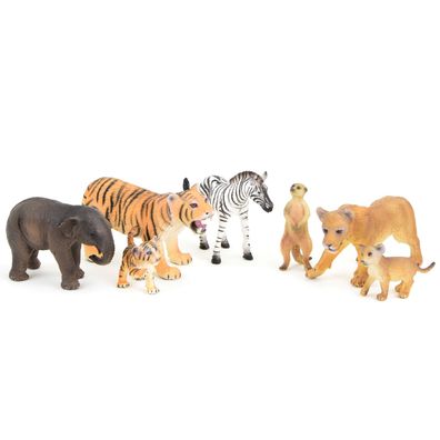 Bullyland Wildnis 7 Tiere Elefant Tiger Zebra Löwe Kinderfiguren