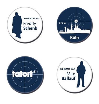 Tatort Magnet-Set Köln Fanartikel Kühlschrank Magnete Krimi Kult