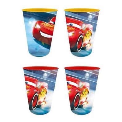 Cars Trinkbecher Set 4er Pack Kinder Kunststoff Disney