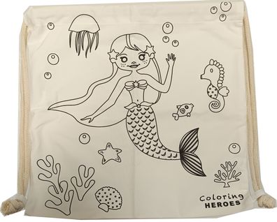 EinhornLiebe Turnbeutel Meerjungfrau Bemalbeutel Kinder Bastelspaß