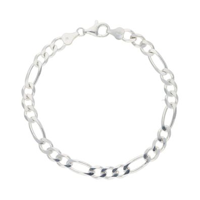 Figaro Armband Silber 925 diamantiert JL48-03-0136 JuwelmaLux
