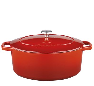 Bratentopf Bretagne oval, 33 cm rot