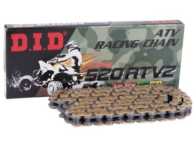 DID Kette "520ATV2 G&B" 5/8 x 1/4, ATV Racing 98 Glieder, Ni