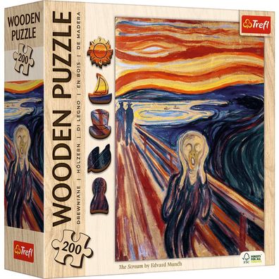 TREFL Holzpuzzle Art: Edvard Munch - Scream 200 dlks