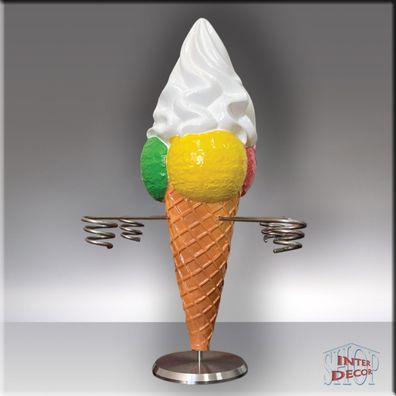 Eistüte Eiswaffelhalter - Eiszauber Deko 38 cm als Thekenaufsteller für Eisdiele