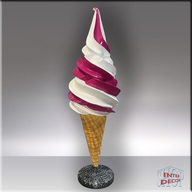 Werbe Deko italienische Eistüte XXL - Eiswaffel Handgefertigte 167 cm Eisdiele