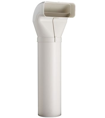 Flachkanal 175x80mm auf Ø 125mm Rundrohr 50cm lang Umlenkstück Dunstabzug Abluft