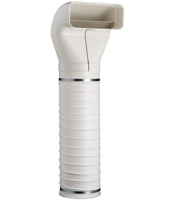 Flachkanal 175x80mm auf Ø 125mm Flexschlauch 50cm Dunstabzug Abluft Küchenabzug