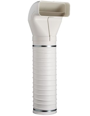 Flachkanal 175x80mm auf Ø 125mm Flexschlauch 100cm Dunstabzug Abluft Küchenabzug