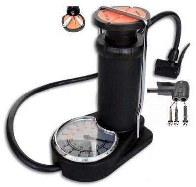 CBK-MS Mini Camping Fußpumpe Standpumpe Luftmatratze Adapter Fahrradpumpe