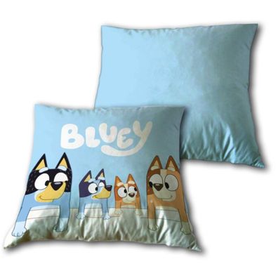 Bluey 1 Stück Cushion Velboa Dekokissen 35 × 35 cm mit Rückentasche