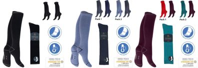 2 Paar Thermo Socken Herren Damen Vollfrottee Kniestrümpfe Footstar Winter warm dicke