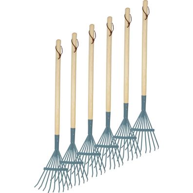 Rechen, 6er-Set, blau