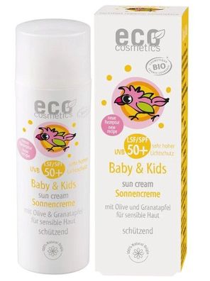 eco cosmetics - Baby & Kids Sonnencreme Bio Olivenöl & Granatapfelkernöl LSF 50