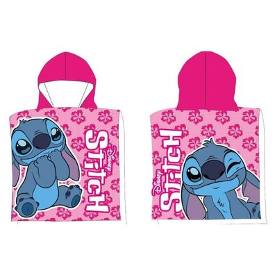 Disney Lilo & Stitch Pink Wink Poncho 50x100