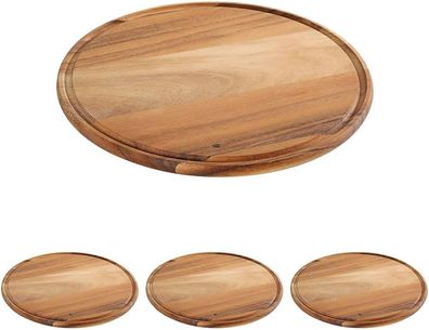 Zassenhaus Pizzateller 4er Set Akazie Ø 33 cm 55498