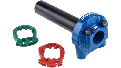 DOMINO Gasgriffarmatur "XM2"Street Racin ALU BLAU 2-ZUG XM2