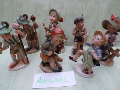W&A Wagner Apel Bertram Kinderfiguren Porzellan Tiroler Jäger Bub Junge Thüringen