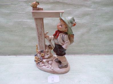 Gräfenthal Germany 20904 Thüringen Figur Kind Bub am Wegeskreuz ca 19,5cm