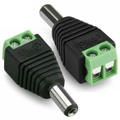 Rosfix DC-Stecker 5,5mm/2,1mm – Schraubanschluss | 30V DC, 2A, männlich