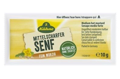 Kühne Senf mittelscharf 150 x 10 g (1,5 kg)