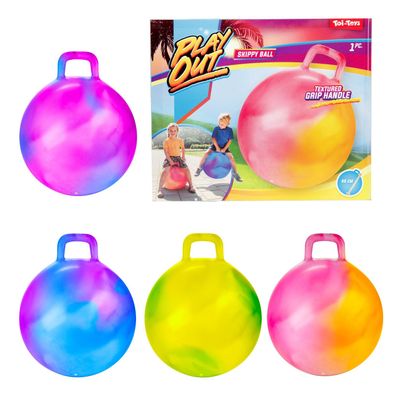 Hüpfball 45 cm - Aufblasbarer Spielspaß aus robustem Gummi
