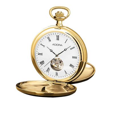 Adora Taschenuhr Savonnette Herren Ø 50mm Edelstahl Handaufzug