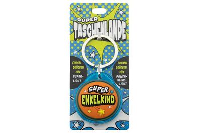 Super Taschenlampe mit Titel: Super Enkelkind - Schluessel Anhaenger auch fuer Schulr