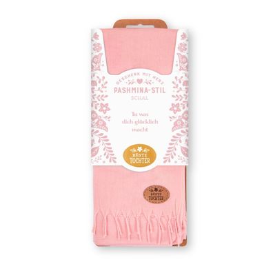 Tuch Schal Damen personalisiert m. Namen oder Monogramm in Pastelltoenen 70x200cm/ B